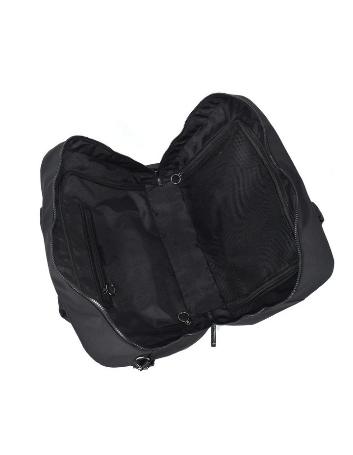Metro Large Travel Split Tote Bag - Black Nylon image 2