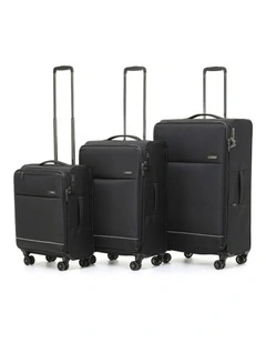 So Lite Soft Suitcase 3 Piece Set in Black
