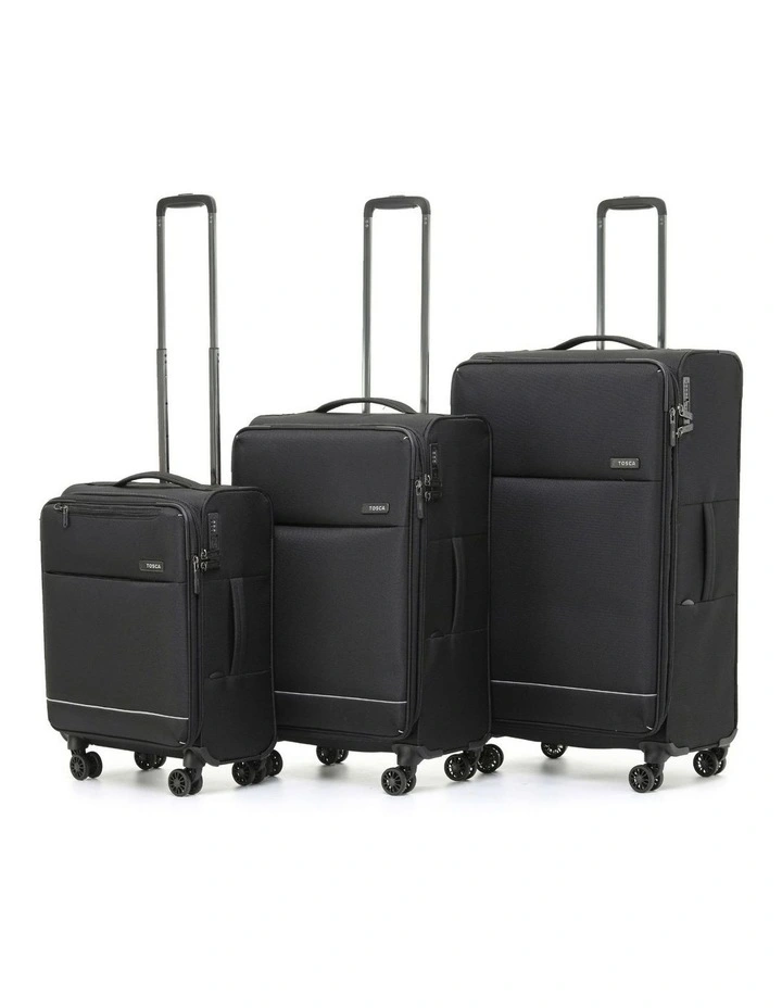 So Lite Soft Suitcase 3 Piece Set in Black image 1
