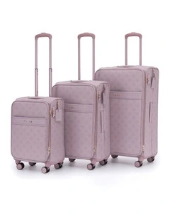 Willow PU Suitcase 3 Piece Set in Misty Rose