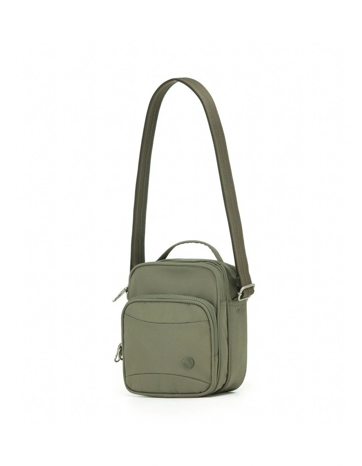 Anti-Theft Shoulder Bag with Handle - Khaki image 1