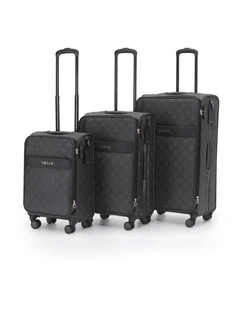 Willow PU Suitcase 3 Piece Set in Caviar