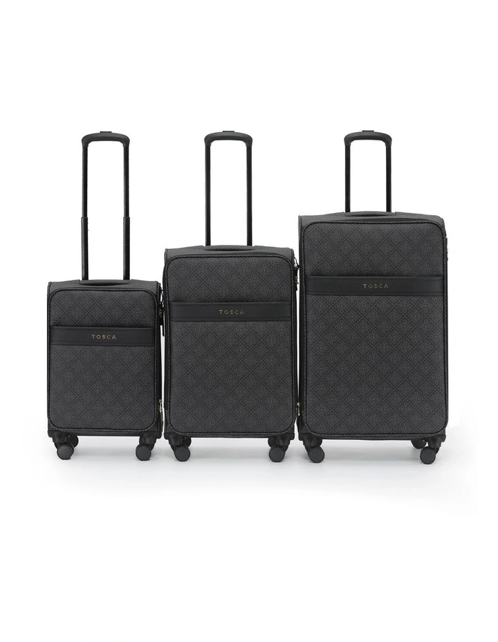 Willow PU Suitcase 3 Piece Set in Caviar image 3