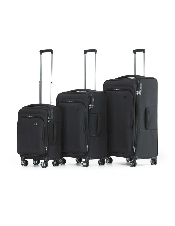 Grange 3 Piece Soft Suitcase Set in Black image 1