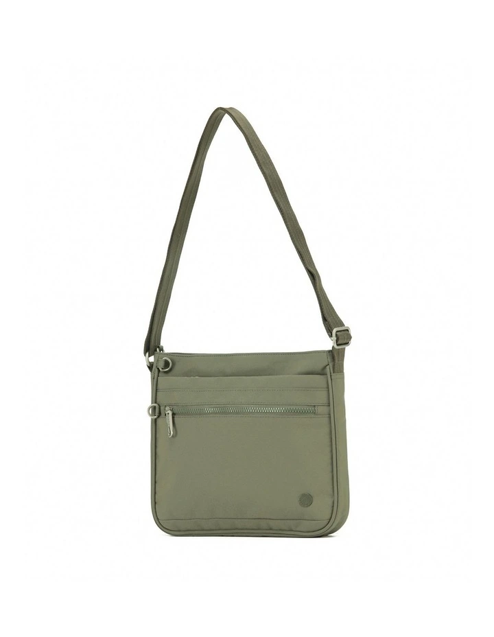 Anti-Theft Square Large Shoulder Bag with Handle - Khaki image 1