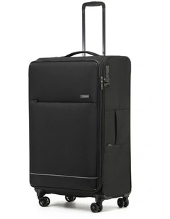 So Lite 79cm Large Soft Suitcase in Black