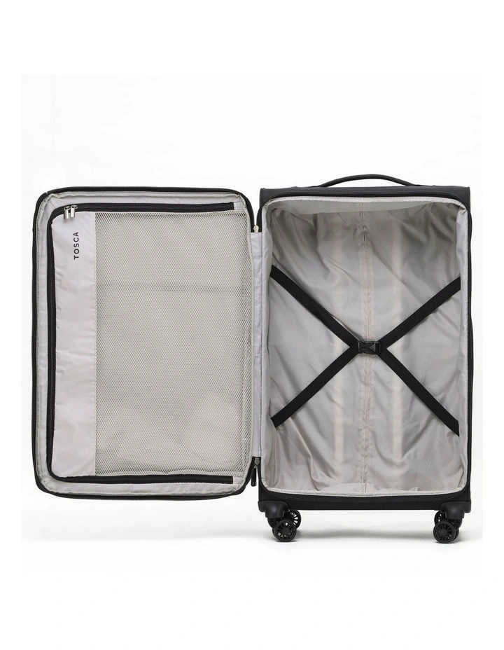 So Lite 79cm Large Soft Suitcase in Black image 2