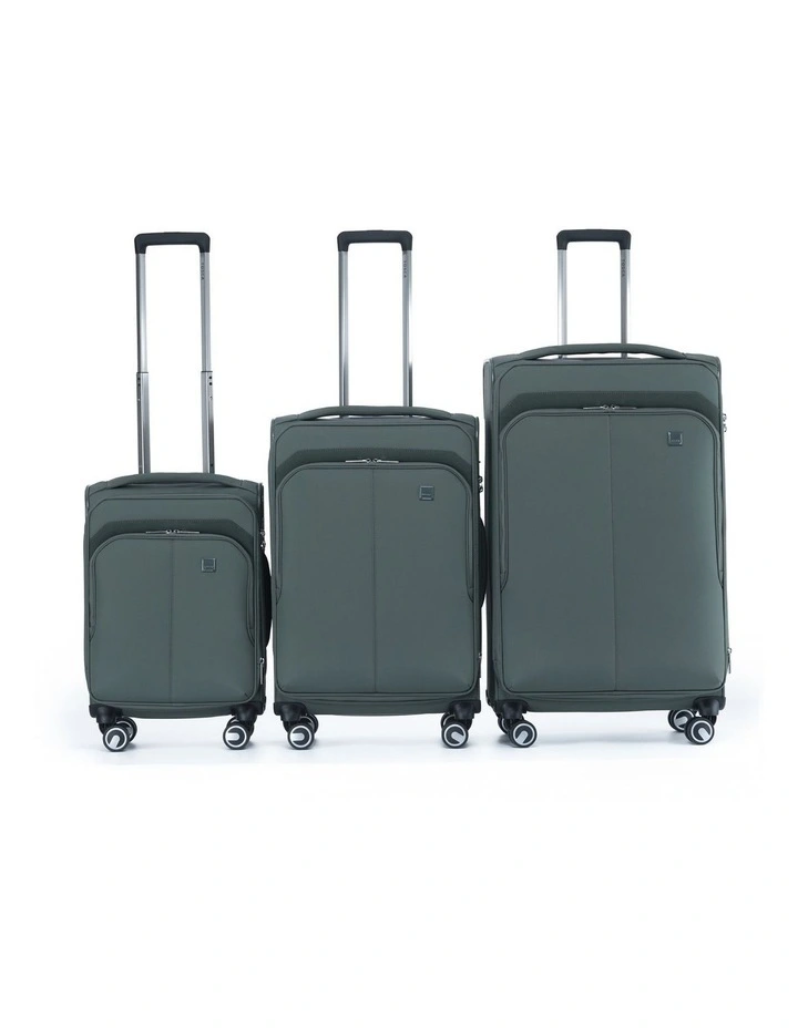 Grange 3 Piece Soft Suitcase Set in Cypress Green image 3