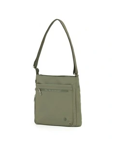 Anti-Theft Square Shoulder Bag - Khaki