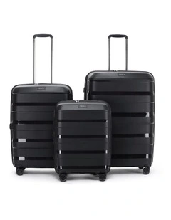 Comet Hard Suitcase 3 Piece Set - Black