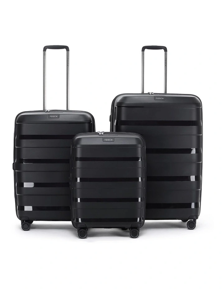 Comet Hard Suitcase 3 Piece Set - Black image 1