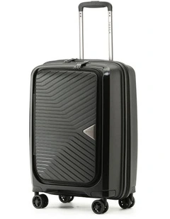 Space-X 55cm Small Dual Opening Hard Suitcase Carry On - Black