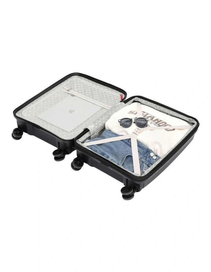 Space-X 55cm Small Dual Opening Hard Suitcase Carry On - Black image 3
