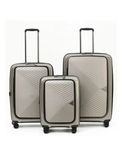 Space-X Dual Opening Hard Suitcase 3 Piece Set - Champagne