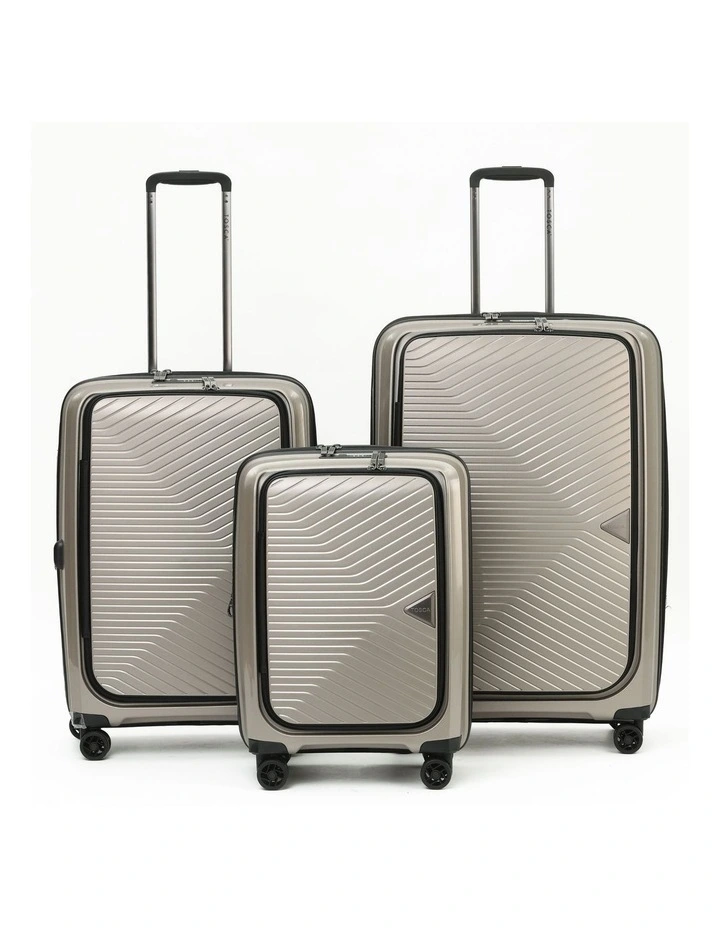 Space-X Dual Opening Hard Suitcase 3 Piece Set - Champagne image 1