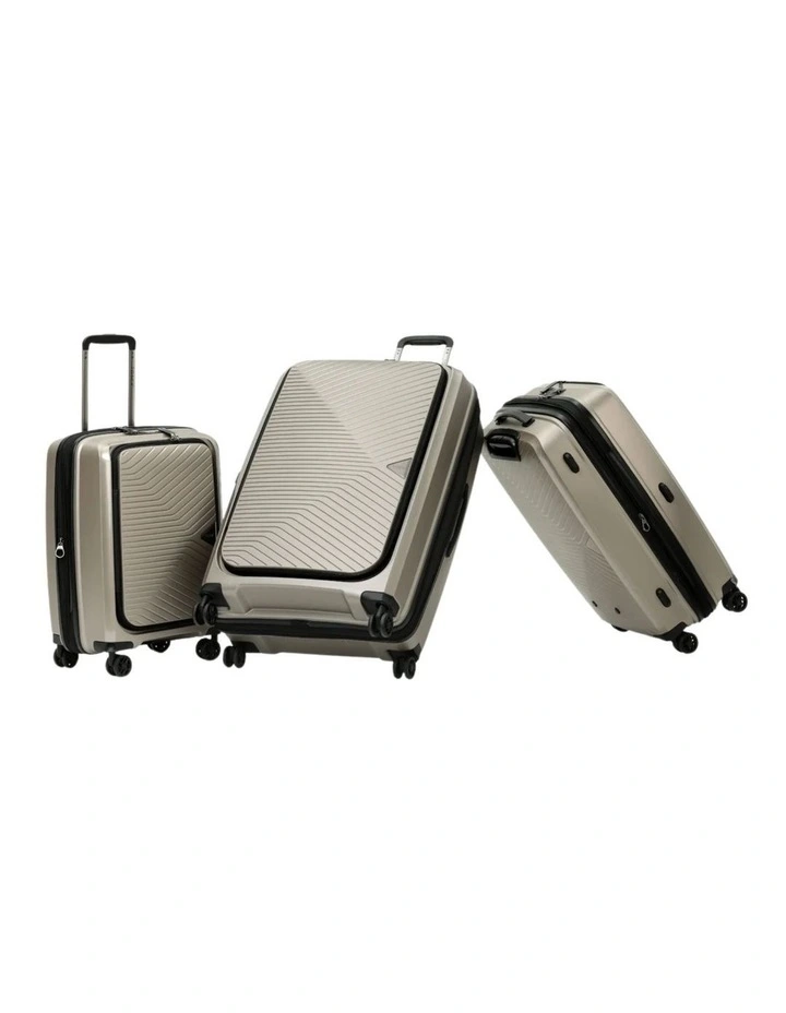 Space-X Dual Opening Hard Suitcase 3 Piece Set - Champagne image 7