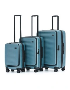 Zen Front Opening Hard Suitcase 3 Piece Set in Slate