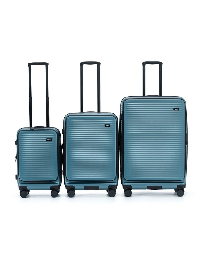Zen Front Opening Hard Suitcase 3 Piece Set in Slate image 3