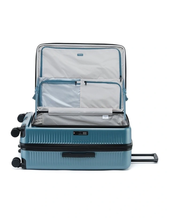 Zen Front Opening Hard Suitcase 3 Piece Set in Slate image 4