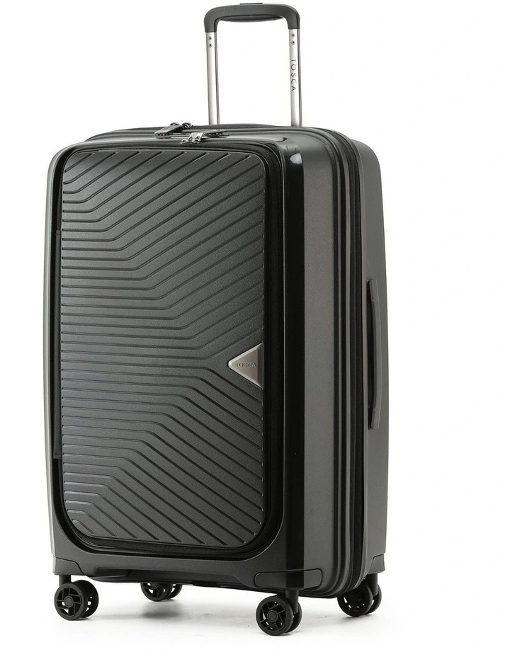 Space-X 66cm Medium Dual Opening Hard Suitcase - Black image 1