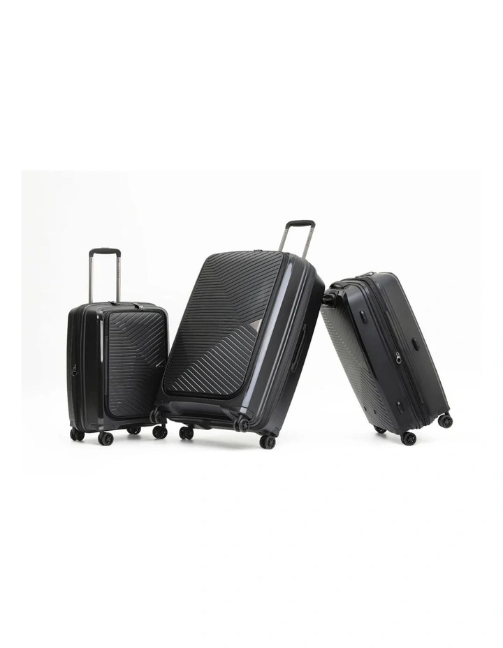Space-X 66cm Medium Dual Opening Hard Suitcase - Black image 4