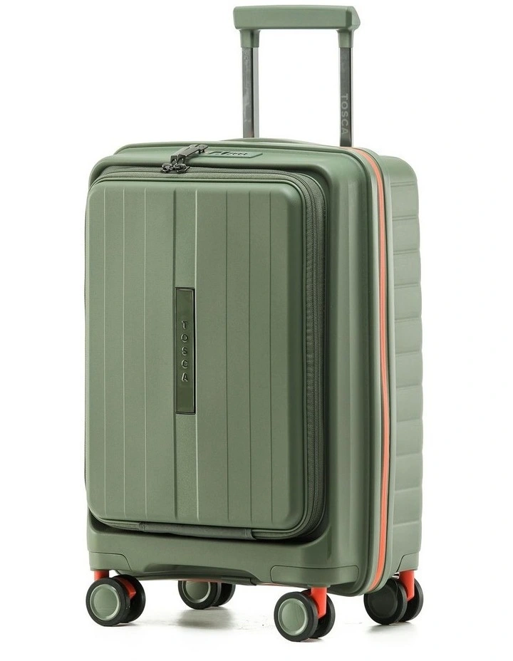 Cruiser 53cm Small Front Opening Hard Suitcase Carry On - Khaki image 1