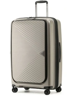 Space-X 76cm Large Dual Opening Hard Suitcase - Champagne