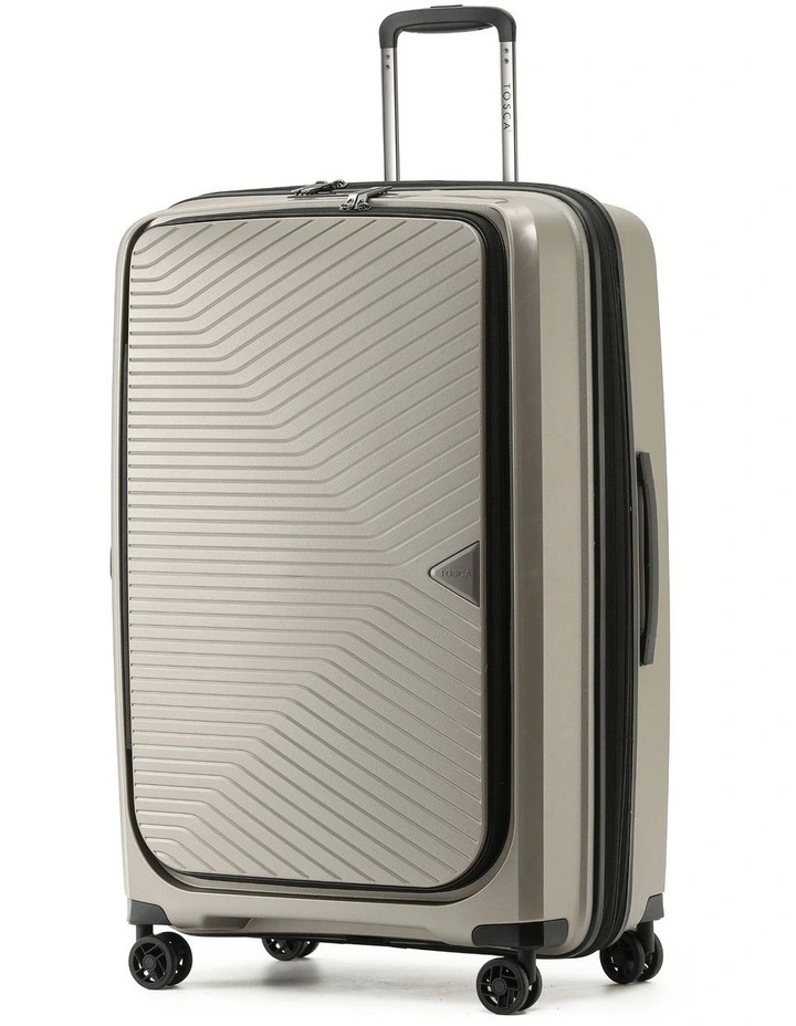 Space-X 76cm Large Dual Opening Hard Suitcase - Champagne image 1