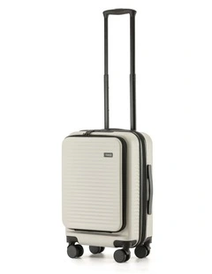 Zen 53cm Small Front Opening Hard Suitcase Carry On in Stone
