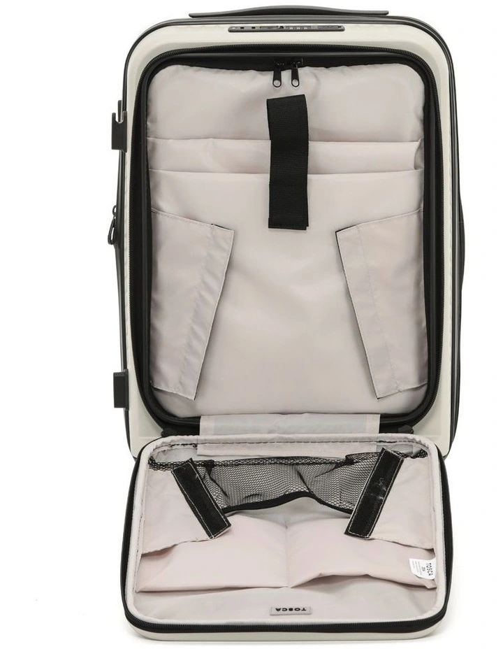 Zen 53cm Small Front Opening Hard Suitcase Carry On in Stone image 2