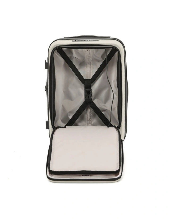 Zen 53cm Small Front Opening Hard Suitcase Carry On in Stone image 3