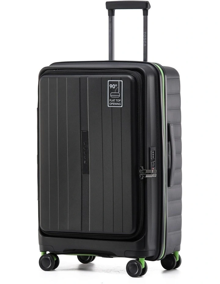 Cruiser 67cm Medium Front Opening Hard Suitcase - Black image 1
