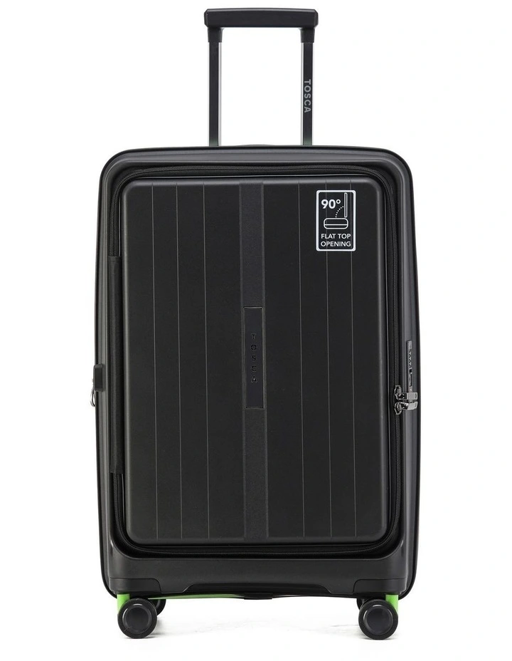 Cruiser 67cm Medium Front Opening Hard Suitcase - Black image 3