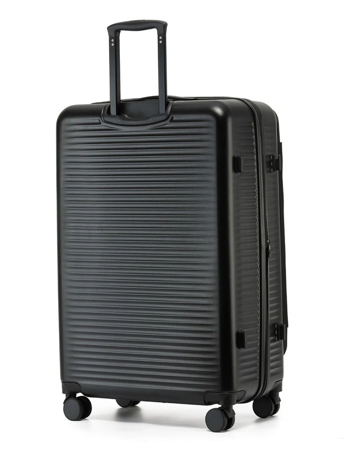 Zen 77cm Large Front Opening Hard Suitcase in Black image 4