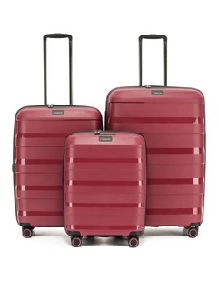 Comet Hard Suitcase 3 Piece Set in Red Rumba