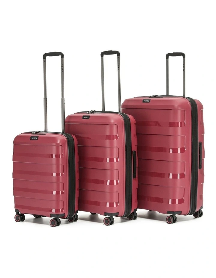 Comet Hard Suitcase 3 Piece Set in Red Rumba image 3