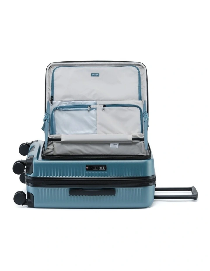 Zen 65cm Medium Front Opening Hard Suitcase in Slate image 3