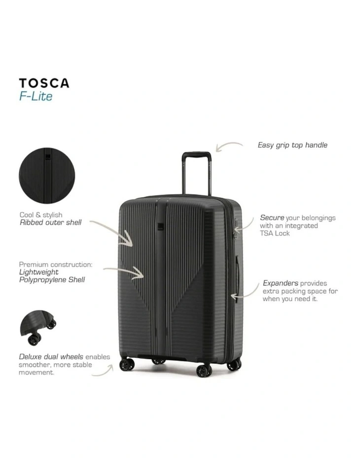F-Lite 65cm Medium Hard Suitcase - Black image 5