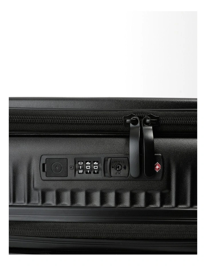 Zen 53cm Small Front Opening Hard Suitcase Carry On in Black image 5