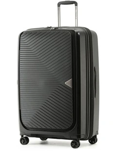 Space-X 76cm Large Dual Opening Hard Suitcase - Black