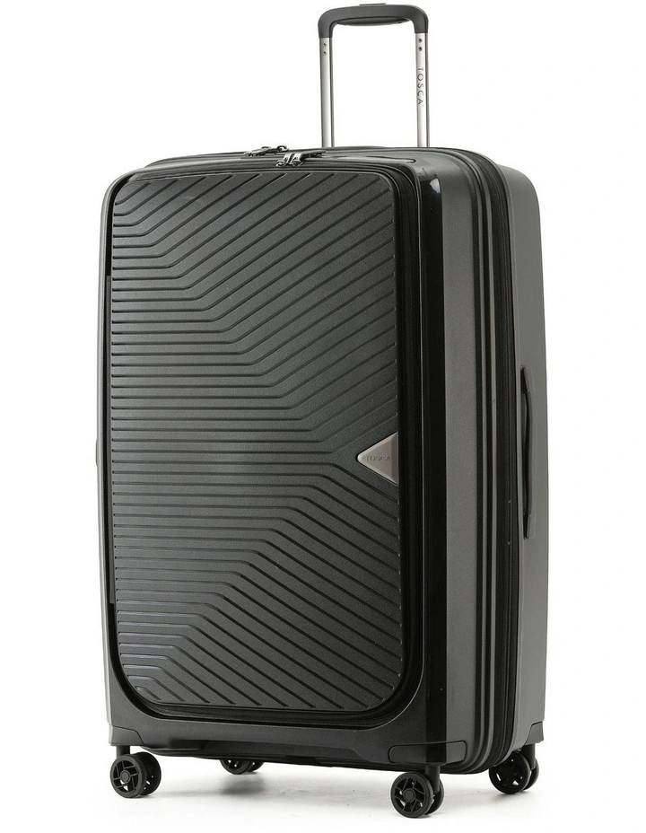Space-X 76cm Large Dual Opening Hard Suitcase - Black image 1