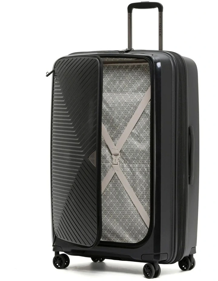 Space-X 76cm Large Dual Opening Hard Suitcase - Black image 3