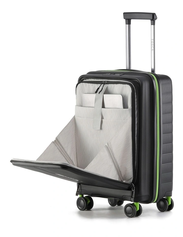 Cruiser 53cm Small Front Opening Hard Suitcase Carry On - Black image 2