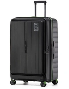 Cruiser 77cm Large Front Opening Hard Suitcase - Black