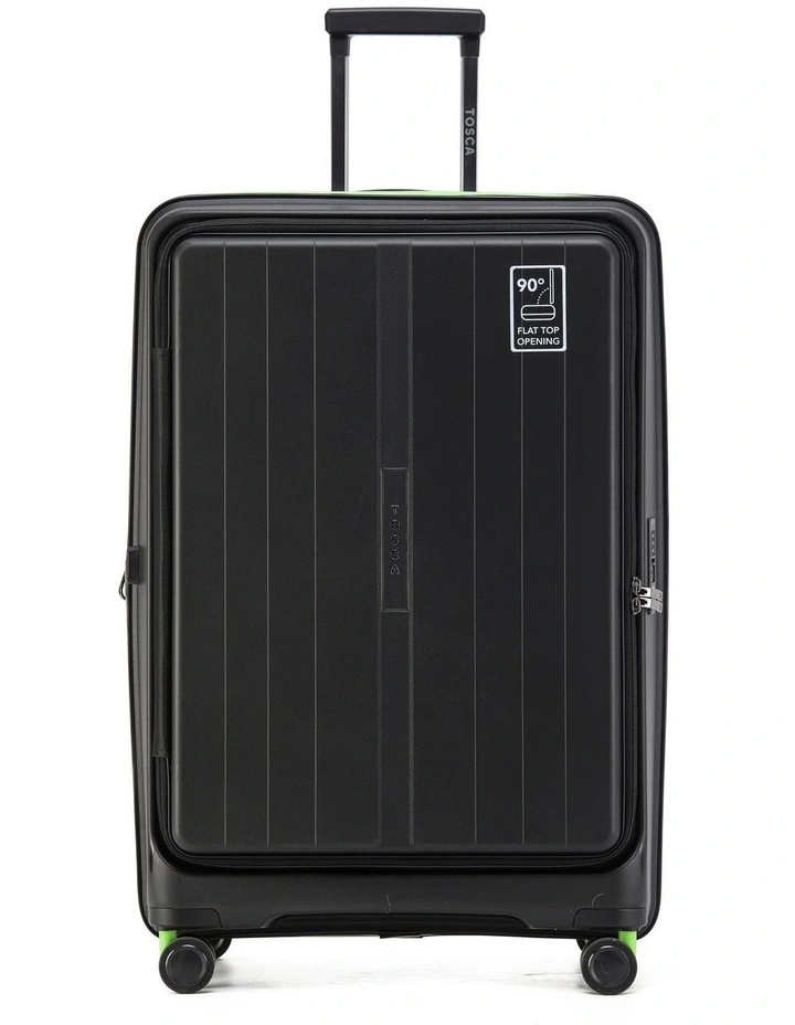 Cruiser 77cm Large Front Opening Hard Suitcase - Black image 3