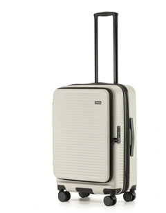 Zen 65cm Medium Front Opening Hard Suitcase in Stone