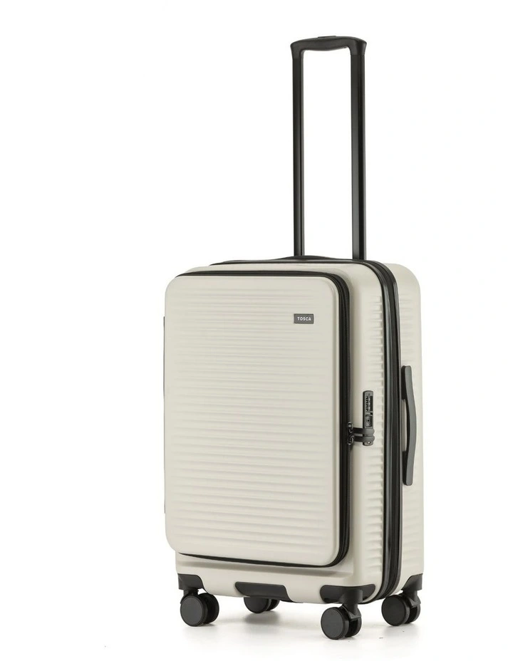 Zen 65cm Medium Front Opening Hard Suitcase in Stone image 1