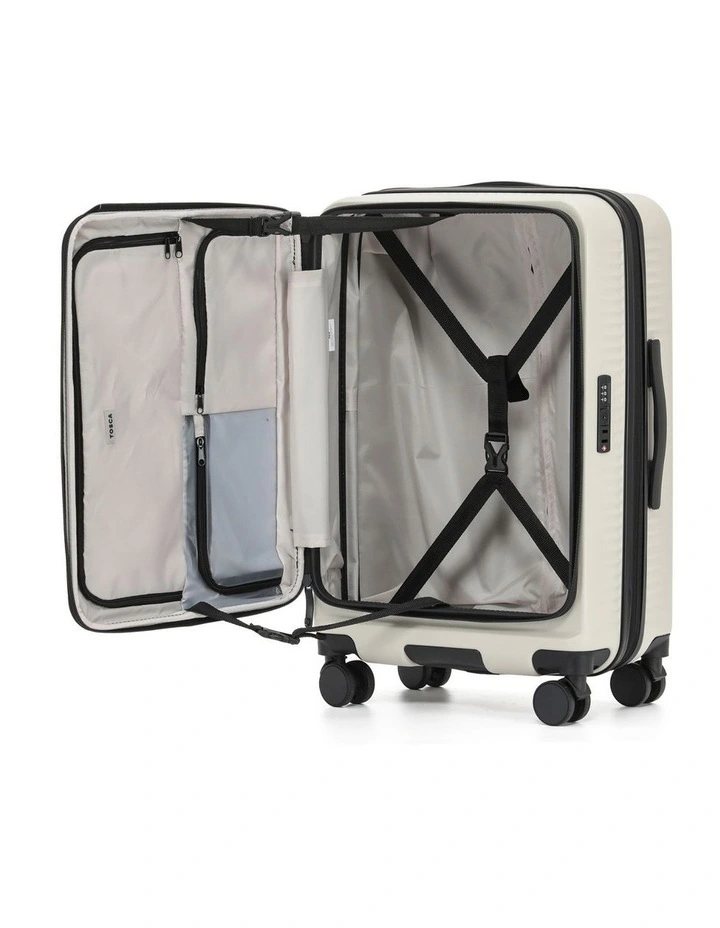 Zen 65cm Medium Front Opening Hard Suitcase in Stone image 2