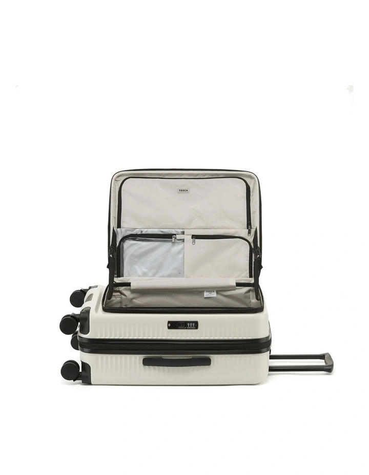 Zen 65cm Medium Front Opening Hard Suitcase in Stone image 3