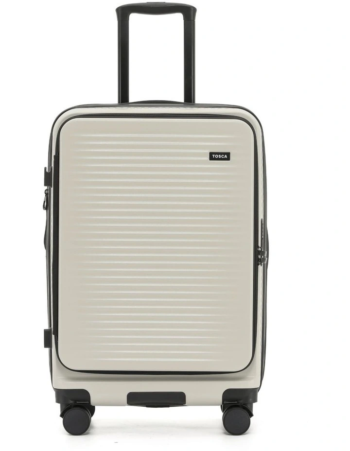 Zen 65cm Medium Front Opening Hard Suitcase in Stone image 5